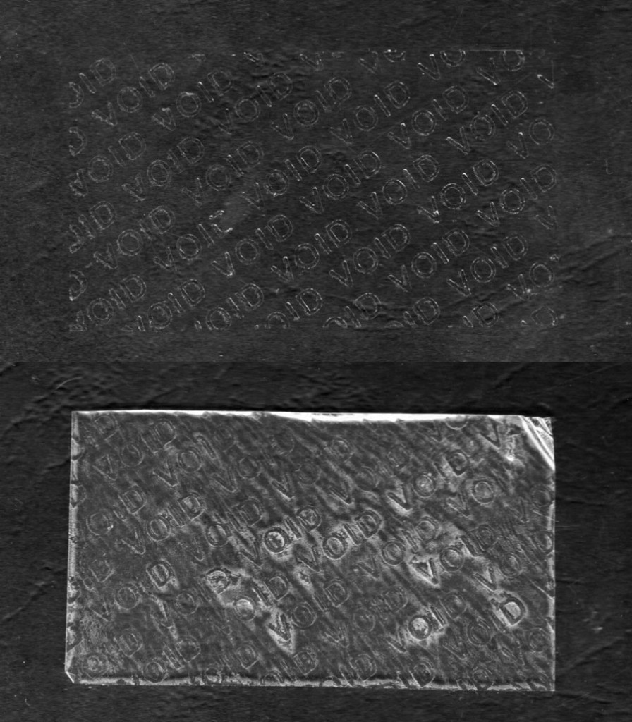 Пломба наклейка VOID прозрачная глянцевая 1137