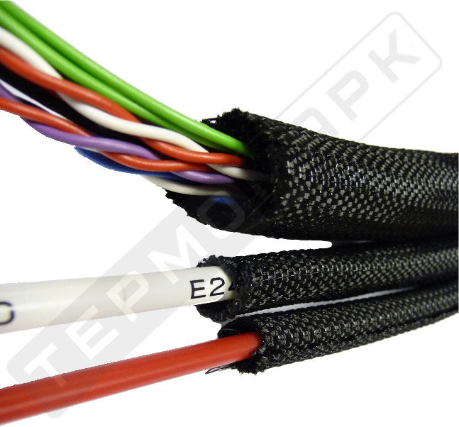 Оплетка кабеля и проводов, нейлоновая (черная)