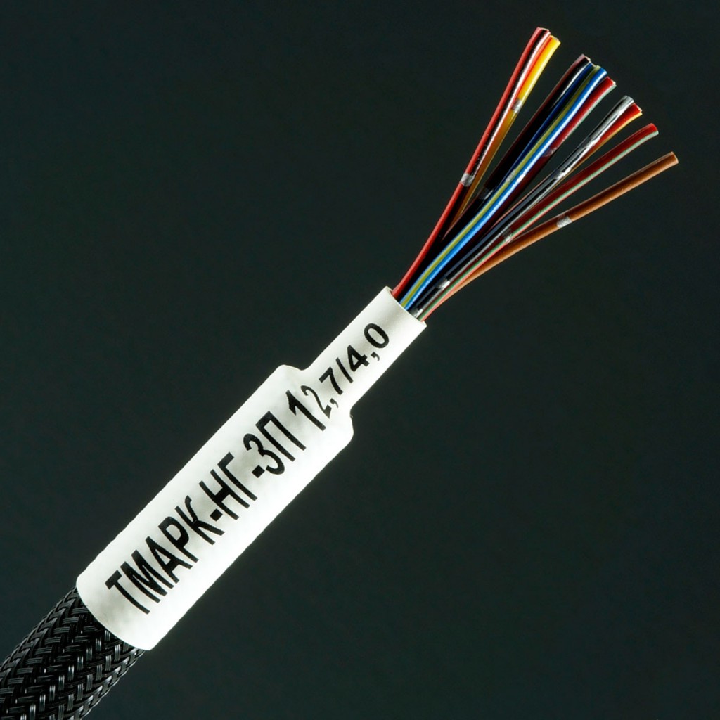 Термоусадочные маркеры из трубки ТМАРК-НГ-3П для печати термоусадочных маркеров на термотрансферном принтере