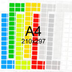Цветные наклейки на листах А4