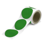 Зеленые круги сигнальной разметки диаметром 89 и 150 мм из самоклеящейся плёнки