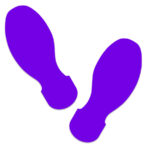 Цветные следы для сигнальной разметки пола фиолетовые
