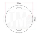 Схема круглой маркировочной пластины диаметром 55 мм