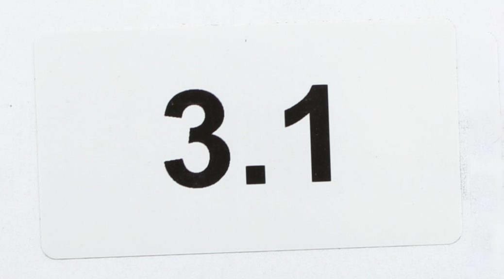Этикетки 40*20 мм со номером из полиэстера