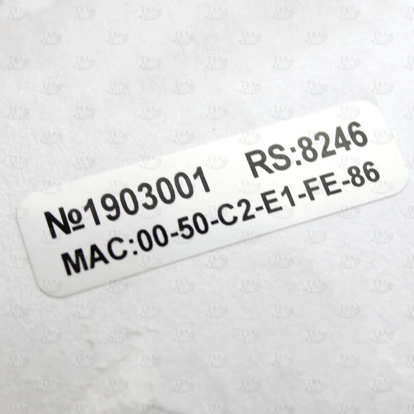 Готовые заказные этикетки 10*60 мм для маркировки сетевого оборудования