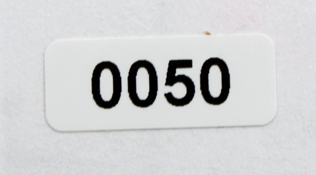Этикетки 25*10 мм с порядковым номером