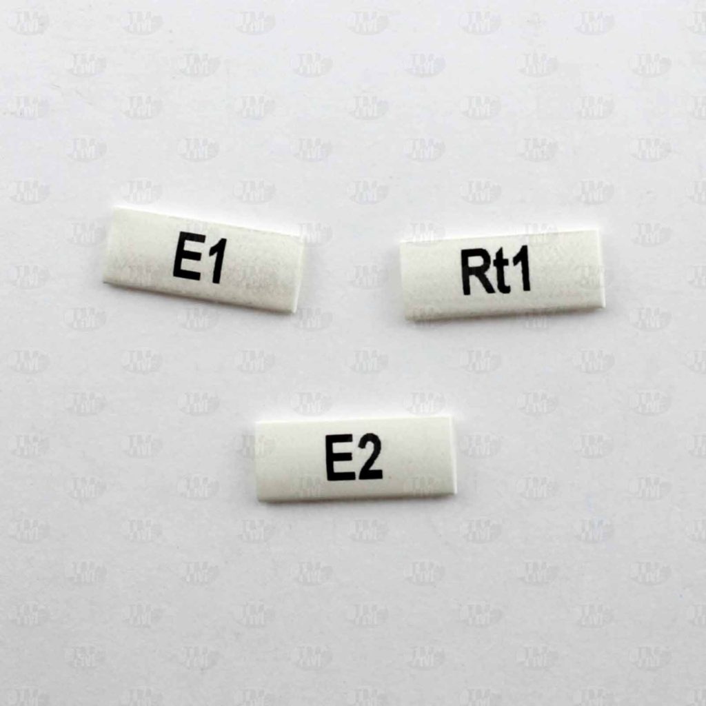 Термоусадочный маркер E, E1, E2, Rt1,Rt2, Rt3