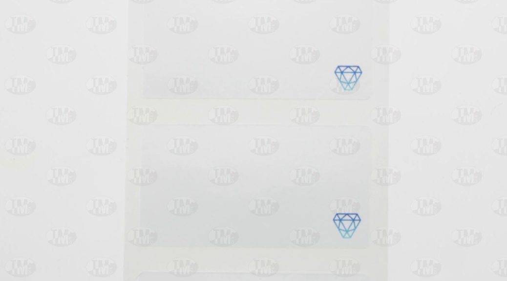Этикетки с печатью логотипа 43*23 мм