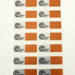 Пломба с цветной печатью 60*20 мм оранжевая